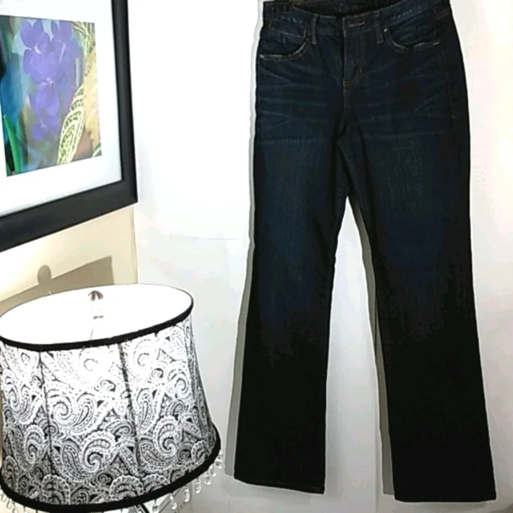 JAG DARK BLUE MID RISE BOOT LEG JEANS SIZE 4 - Picture 10 of 11